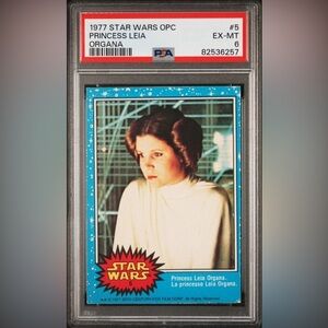1977 Star Wars OPC Princess Leia Organa #5 PSA 6 FRESHLY GRADED